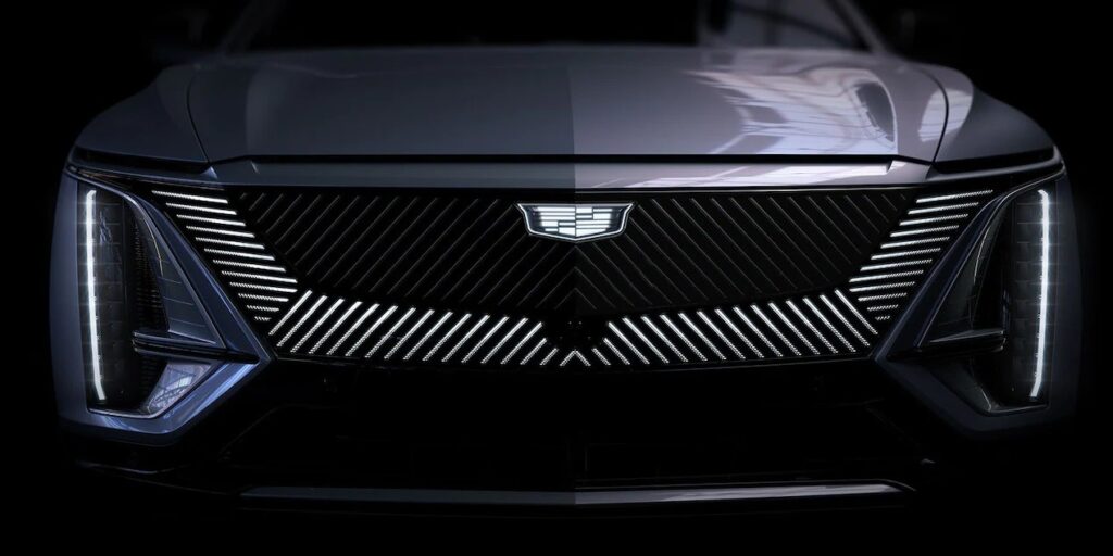 Cadillac Lyriq's illuminated front grille