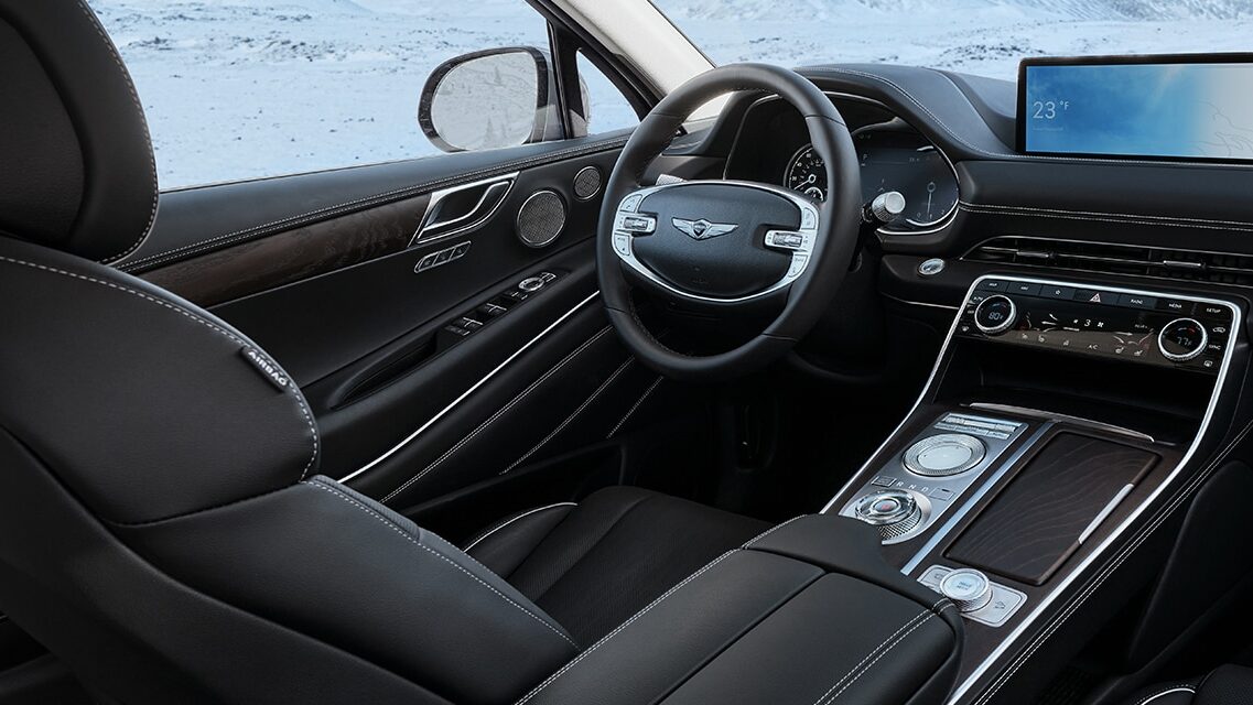 The interior of the 2023 GV80 is spacious