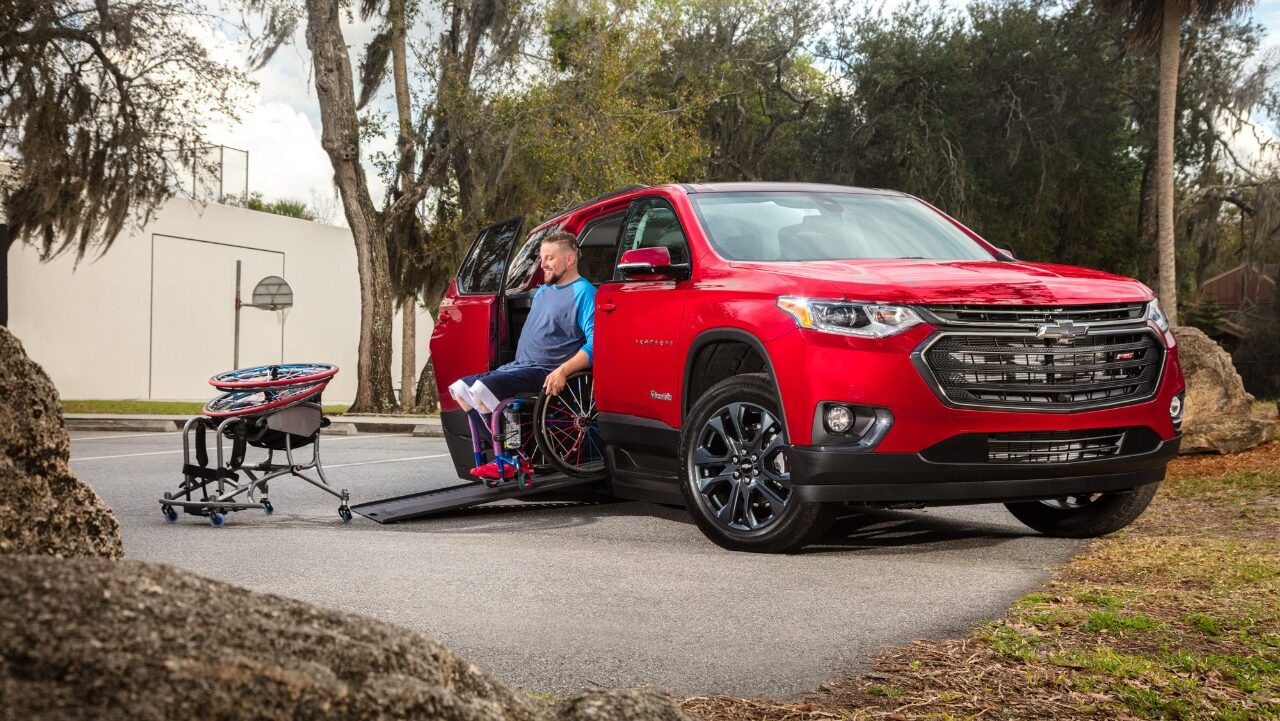 Disembarking a wheelchair accessible SUV