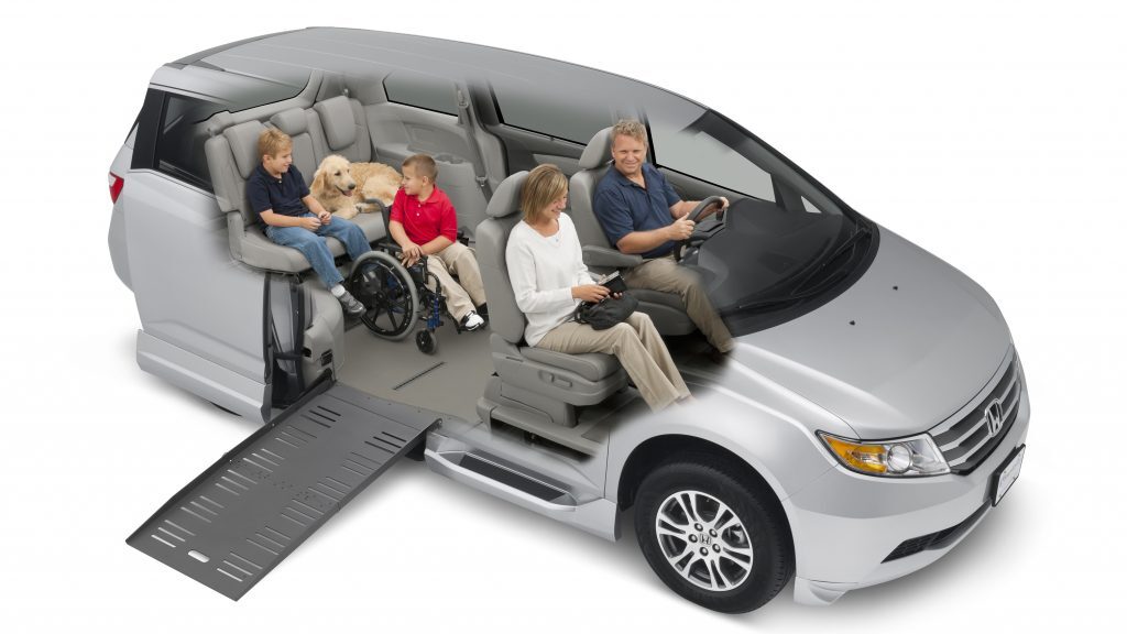 Family in an accessible SUV