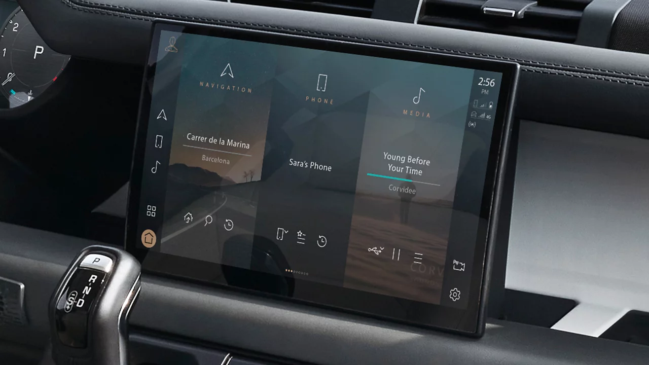 Touchscreen display in the 20205 Defender