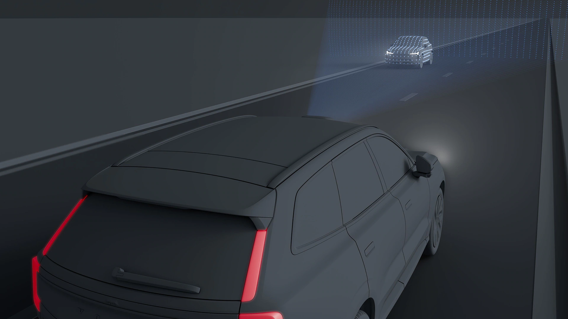 Volvo EX90 Safe Space Technology using the Lidar