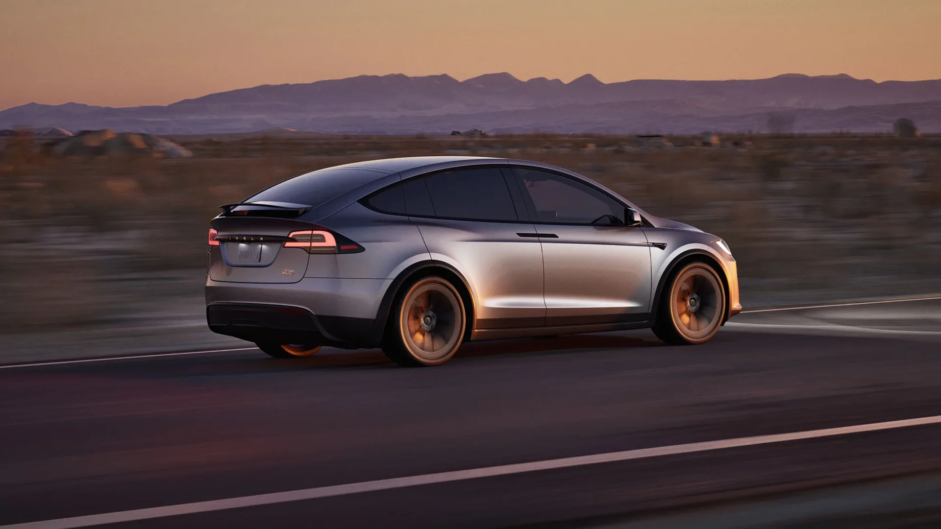 2025 Tesla Model X on the move