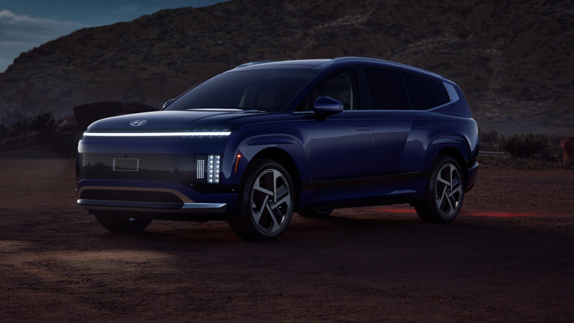 Blue Hyundai Ioniq 9