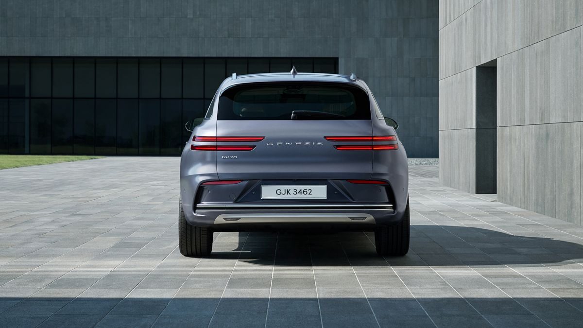 Rear of 2026 Genesis Electrified GV70