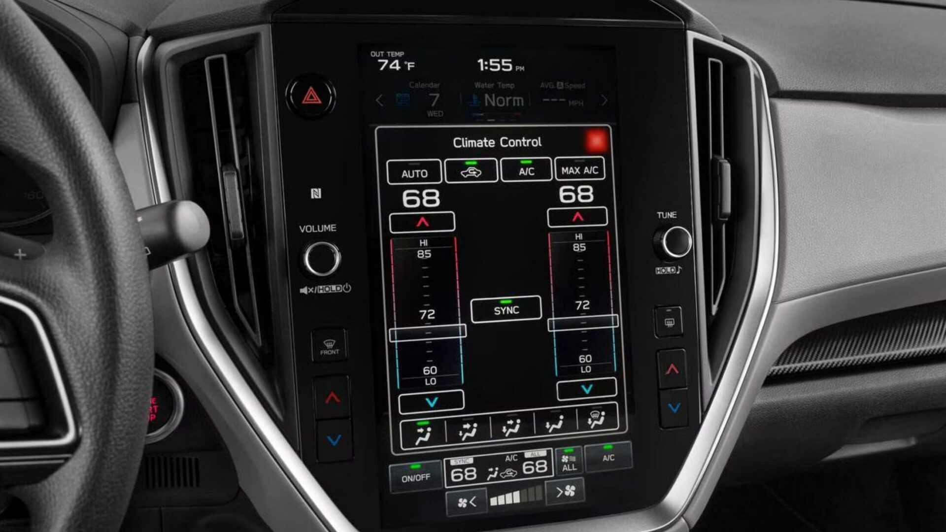 Crosstrek 11.6-inches veritcal display