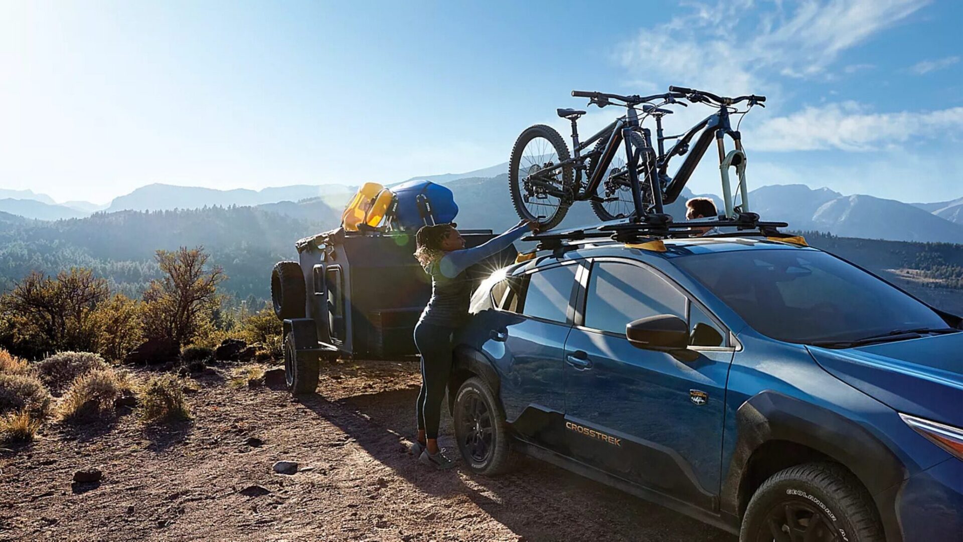 Subaru Crosstrek with a roofrail