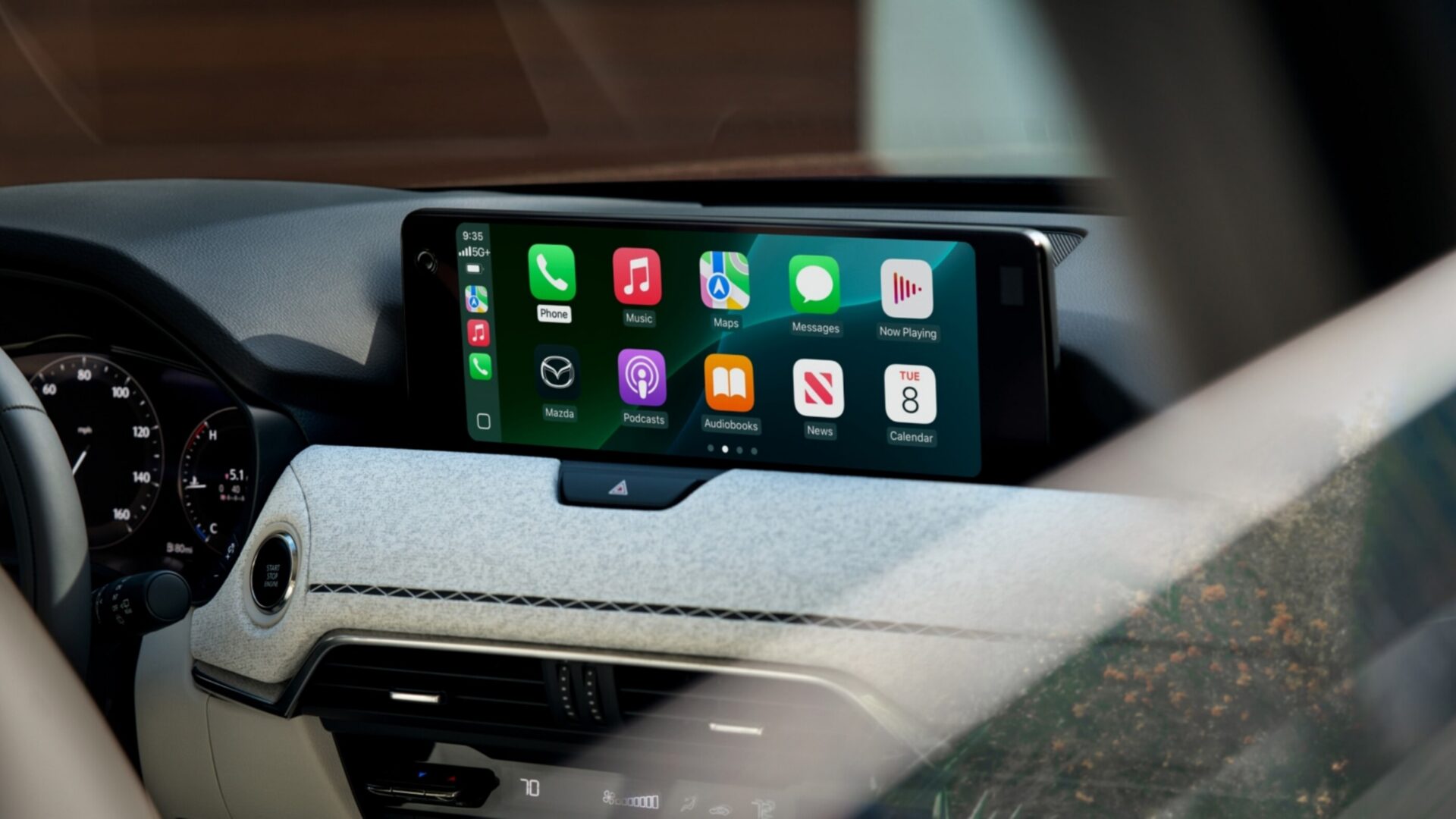 Mazda CX90 with Apple CarPlay and Android Auto integration