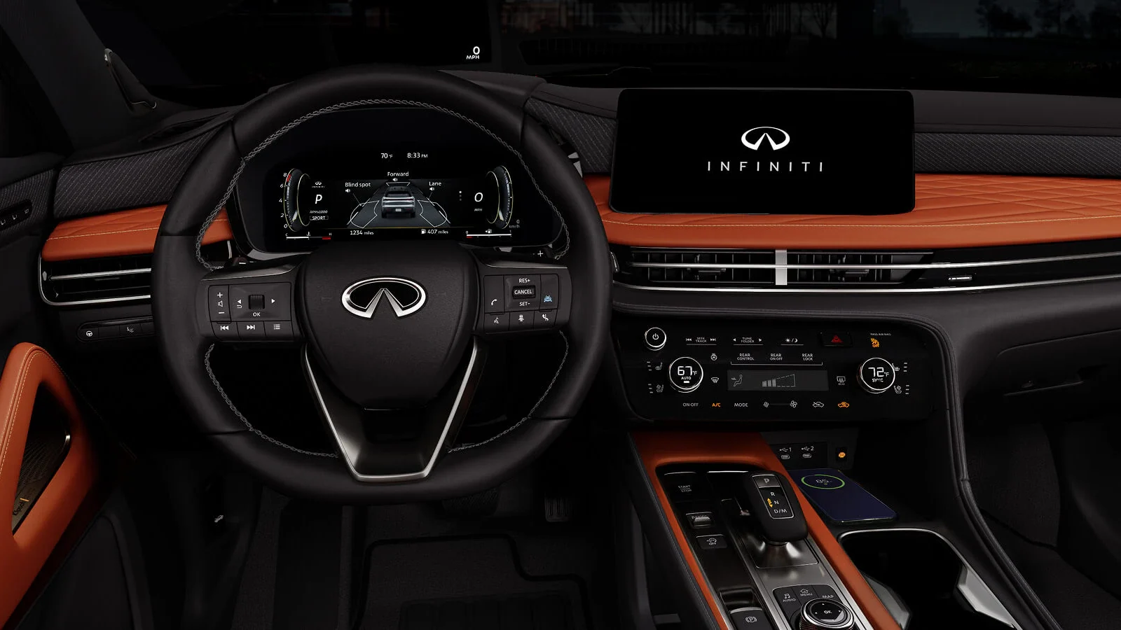 QX65 Steering Wheel and Dashboard