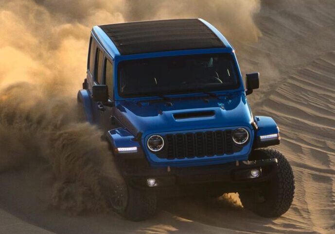 Jeep Wrangler going offroad